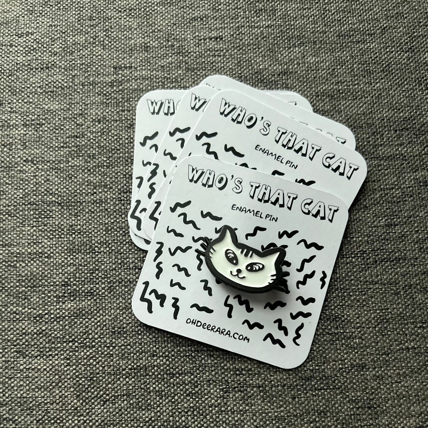 Who's That Cat Enamel Pin